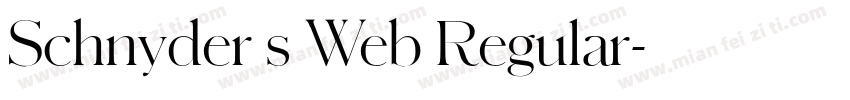 Schnyder s Web Regular字体转换